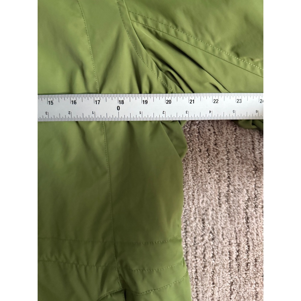 LL Bean Winter Warmer Coat Green Fleece Lined Hooded Parka M Reg 271139 - Picture 6 of 12